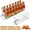 Chicken Leg Rack Non-Stick Grilling BBQ Barbecue Rib Rack Rack Leg Steel Chicken Stainless Roas W3Y0