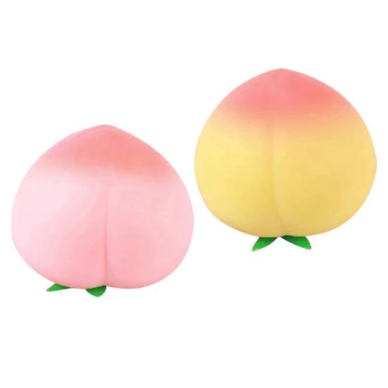1/2Pcs Anxiety Relief Peach Squeeze Toy Realistic Peach Shaped Fidget Toy Anti-stress Decompression Simulation Fruit Sensory Slow Rising Stress