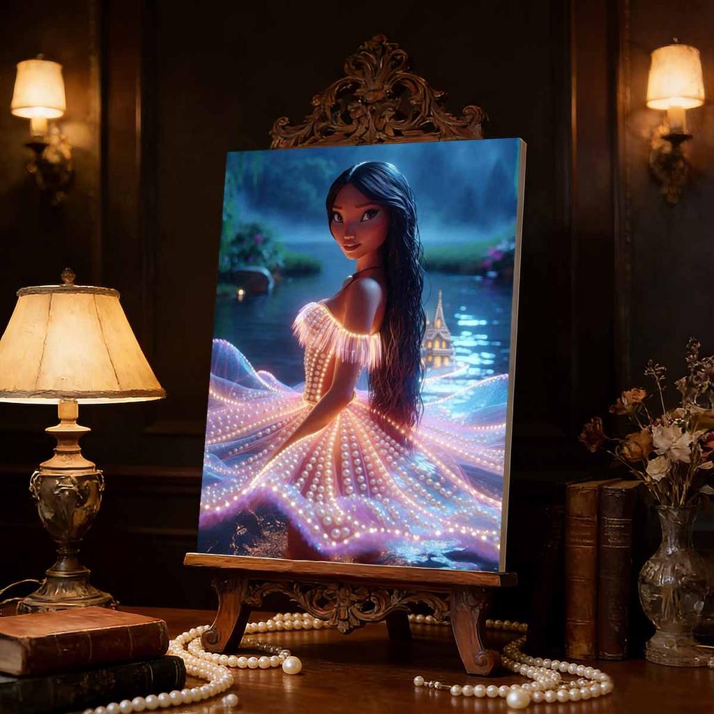 Disney Жемчужная Живопись Покахонтас Поток у Воды Креативное Искусство 5D Жемчужная Вышивка Набор для Вышивания Крестиком Ручная Работа DIY Декор для Дома и Комнаты Подарок