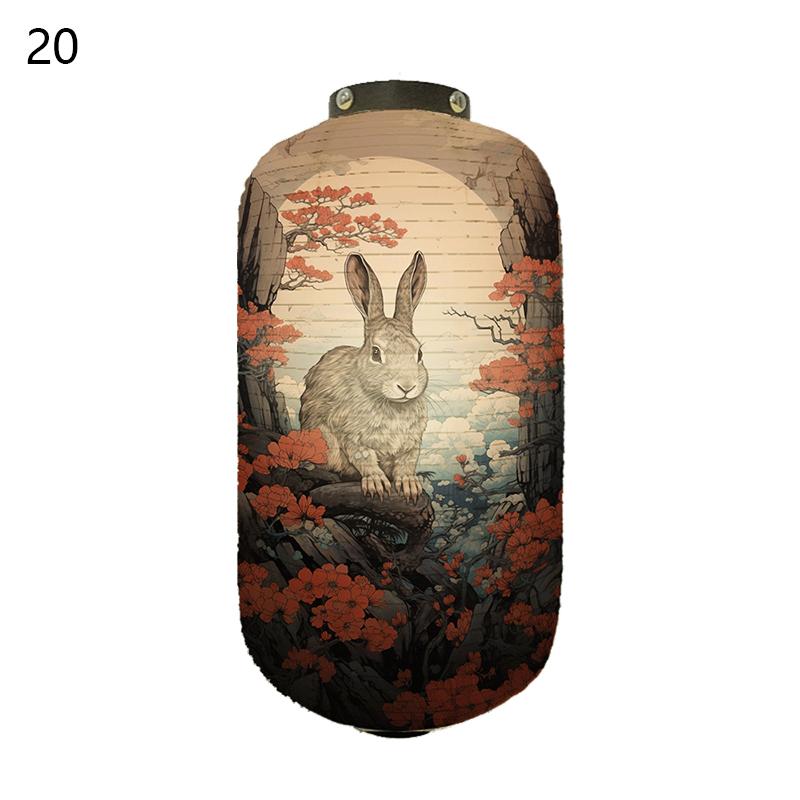 Японский традиционный бумажный фонарь в стиле укиё-э с изображением кролика, ресторан, кухня изакая, магазин суши, подвесной декор