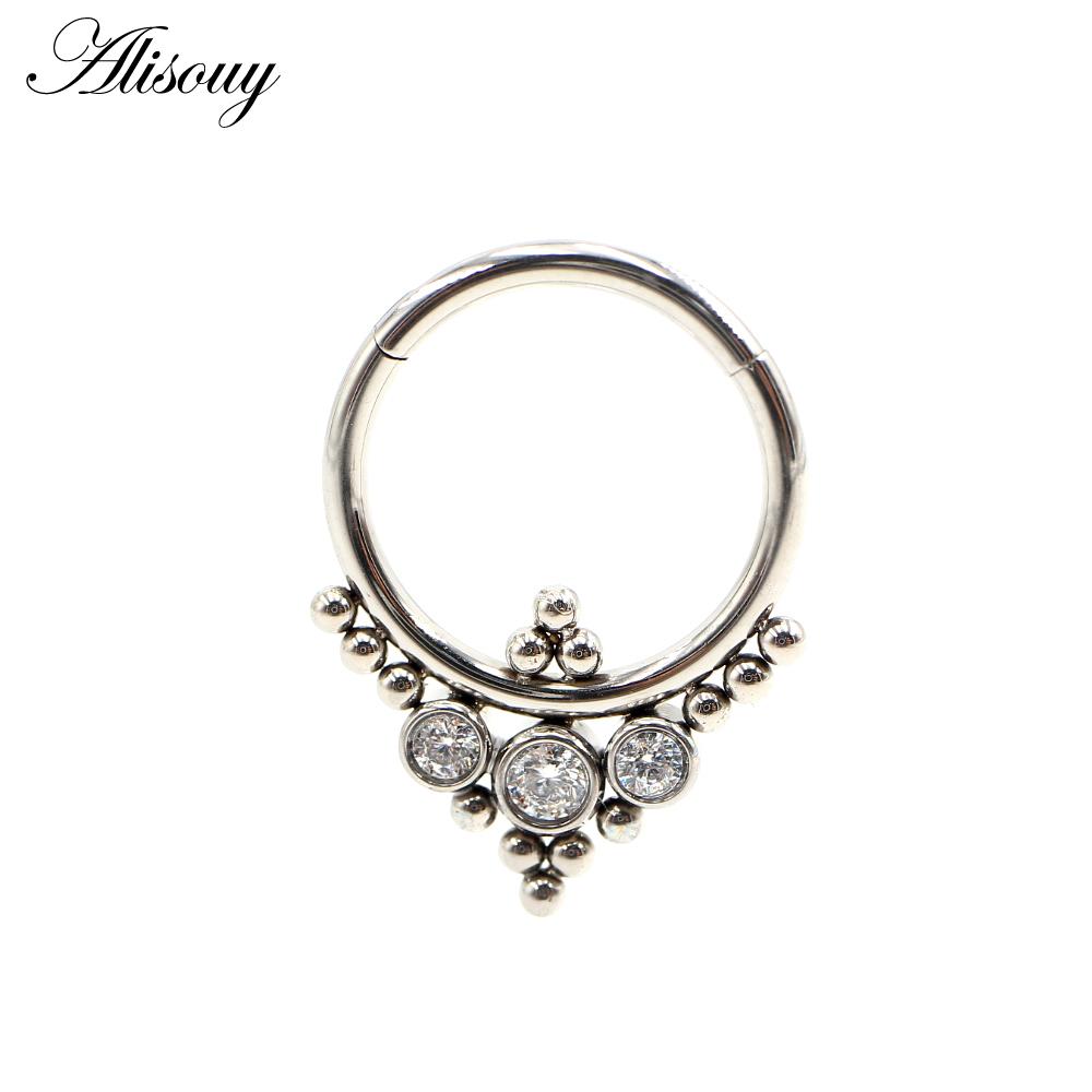 Alisouy 1PC Нержавеющая сталь Летучая мышь Пчела Змея Лист Нос Кольцо Daith Пирсинг Украшения Серьги-кольца для козелка хряща Спиральные серьги