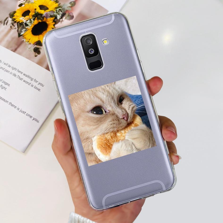 For Samsung A6 Plus 2018 Case SM-A605F New Fashion Butterfly Marble Soft Silicone Funda For Samsung Galaxy A6 A6+ SM-A600F Cover