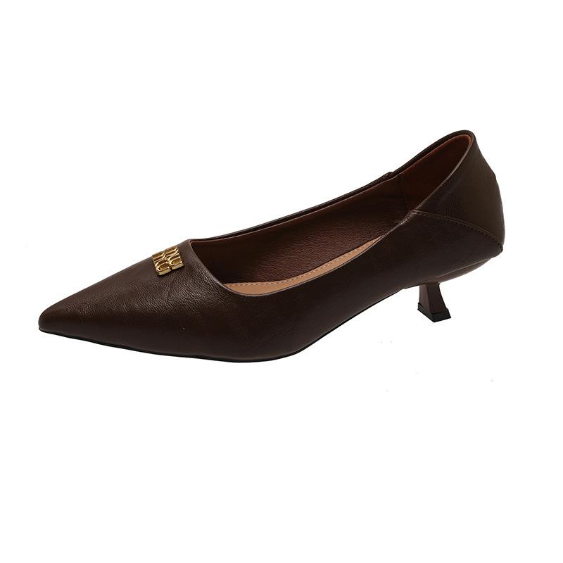 Тонкие каблуки с острыми каблуками женские новые весенние туфли 2025 года на тонком каблуке-рюмочке, нежные вечерние туфли, туфли Мэри Джейн