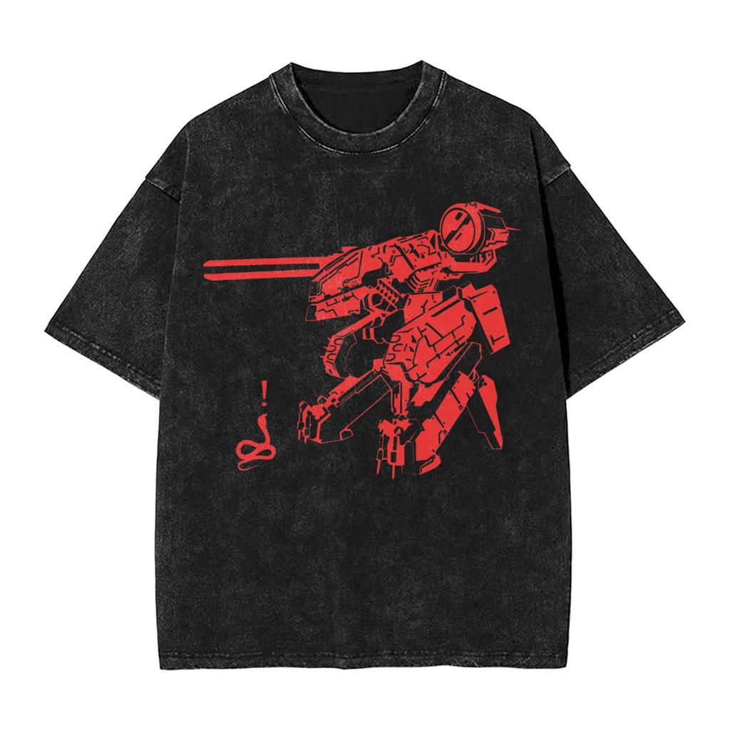 Metal Gear MG-REX T Shirts Hip Hop Washed 100% Cotton Harajuku T-Shirt Vintage Men Women Tops Streetwear Summer Tee Shirt