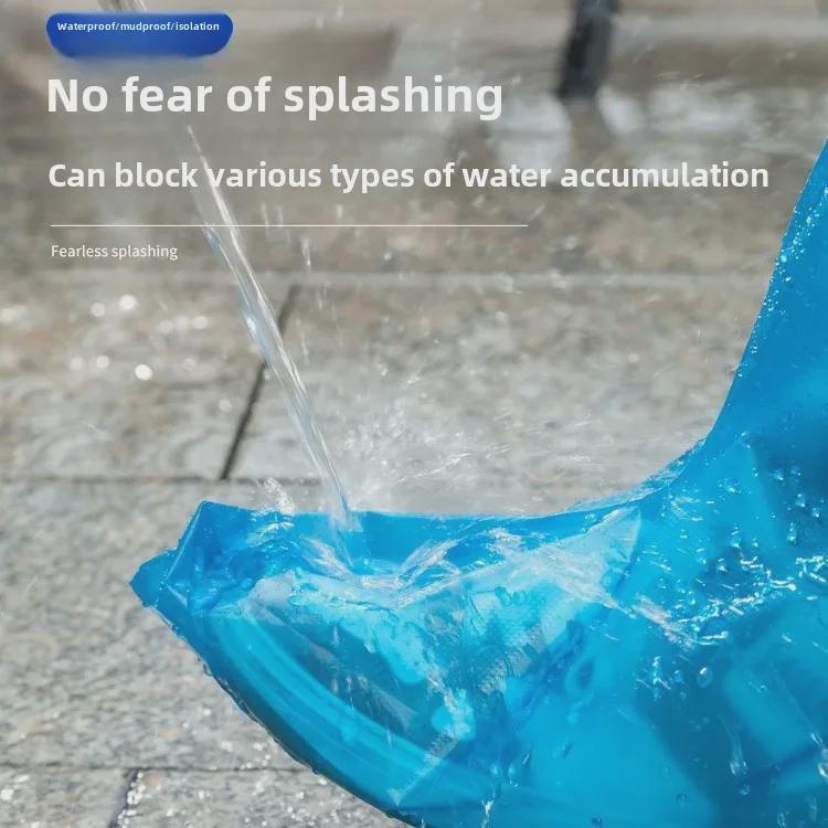 Waterproof Thickened Non-Slip Disposable Shoe Covers for Kids and Adults - Indoor/Outdoor Wear-Resistant Long Tube Design