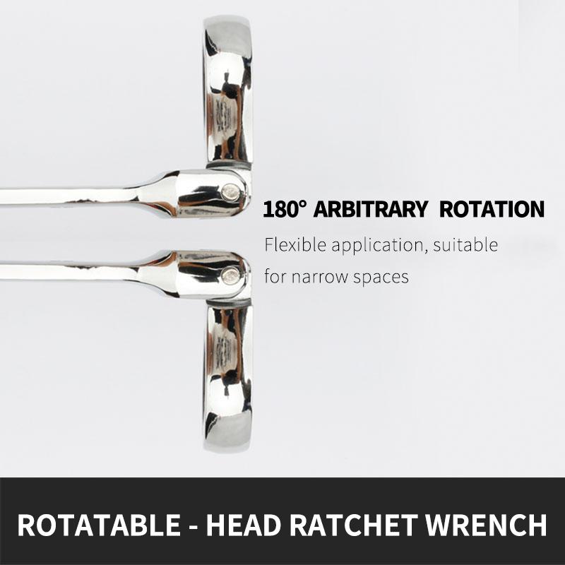 Многофункциональный набор ключей с трещоткой на 180 градусов, гибкие рожковые ключи для ремонта автомобилей, ручные инструменты, комбинированный гаечный ключ