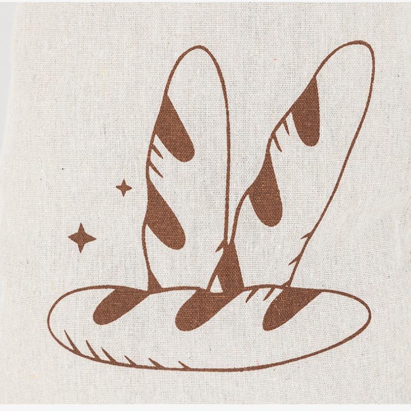 Льняной мешок для хлеба Многоразовый мешок для багета Хлопковый мешок для хранения со шнурком Буханка Домашний хлеб Свежий Экологичный Для хранения багета