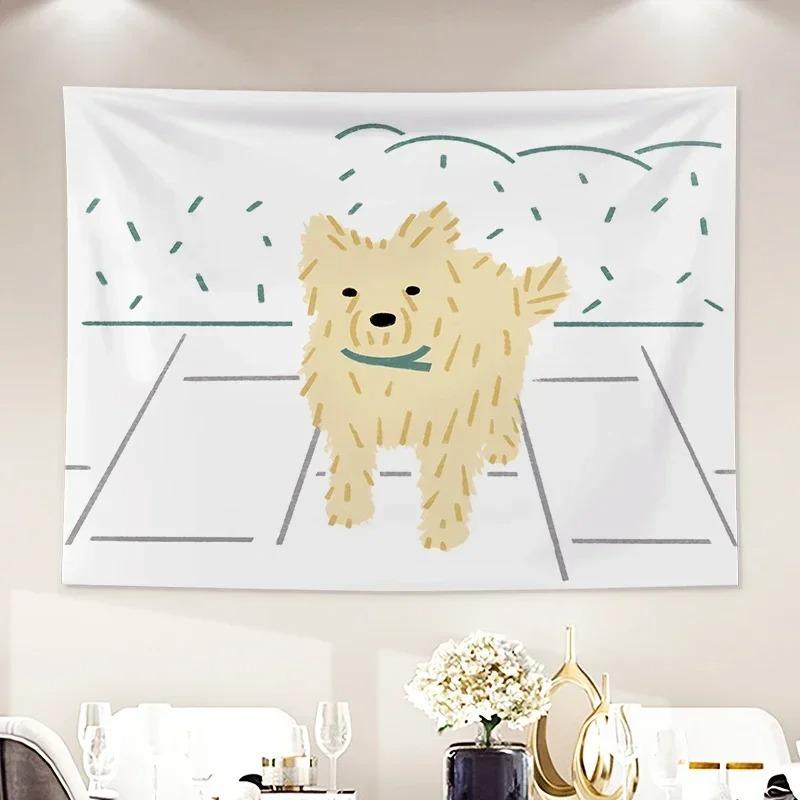 Милый мультфильм котик декоративный гобелен для дома настенный декоративный гобелен для гостиной офиса