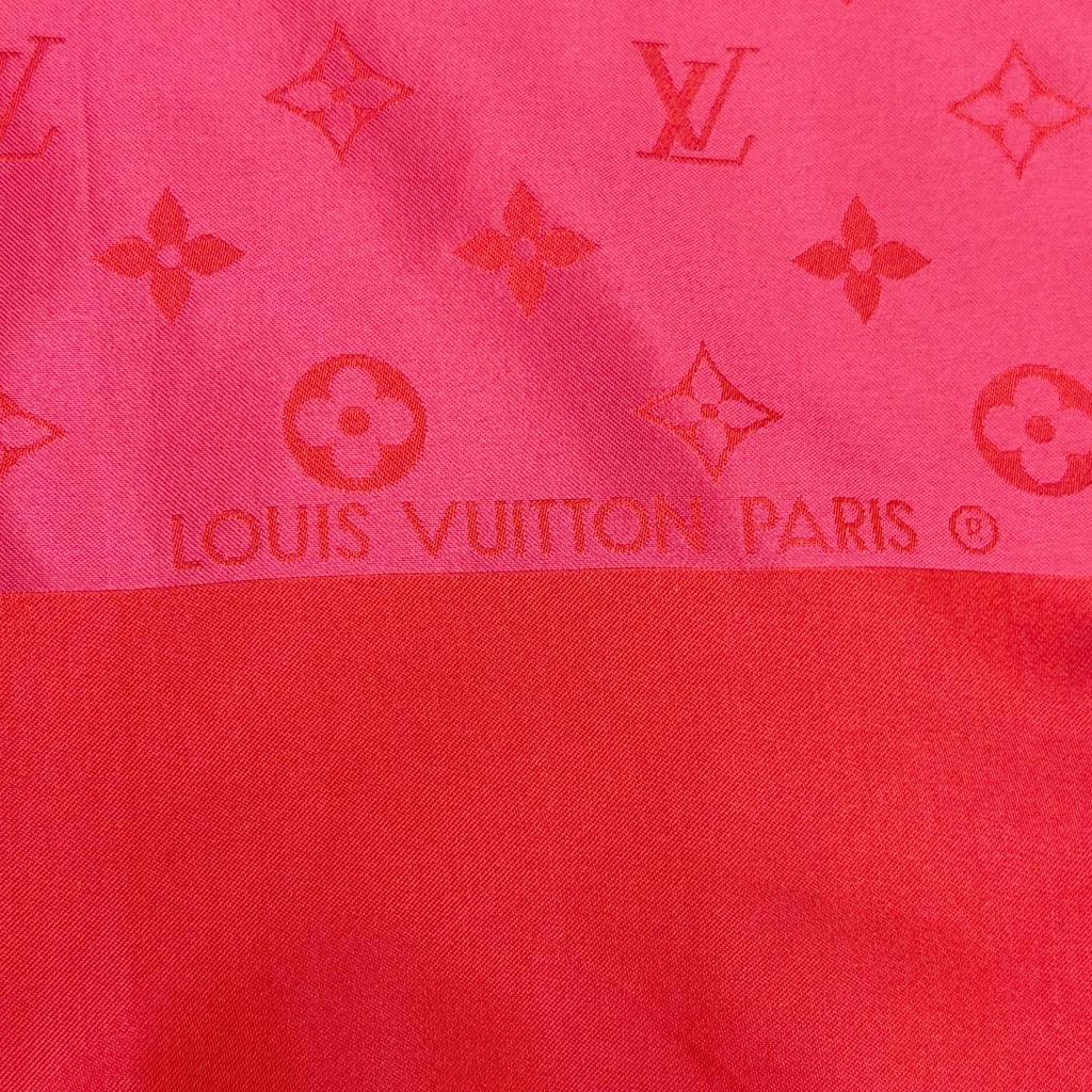 Отличный шарф LOUIS VUITTON Escalp Capri Монограмма Мини Бахрома шелк M71053 Б/у