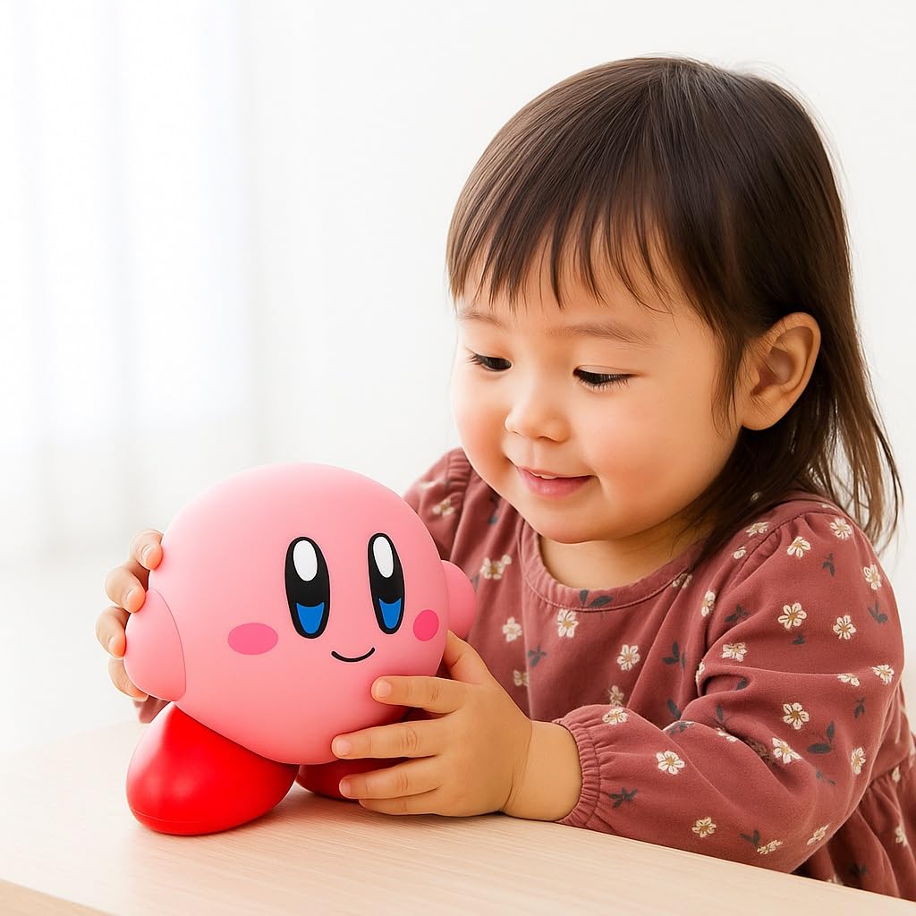 Кирби Фигурка Поза БОЛЬШАЯ с Игрушечным Бриллиантом Официальный Интерьер Мягкий Винил