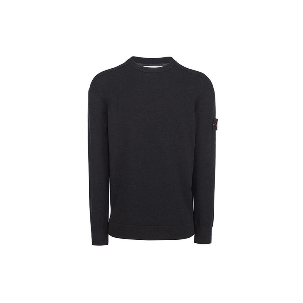 STONE ISLAND 508A1 Толстовка из эластичной шерсти Черный Мужская уличная одежда 7515508A1-V0029