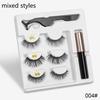3 Pairs Eye Makeup Magnet Lashes Magnetic False Eyelashes Liqiud Eyeliner Beauty Kit Mink Eyelash