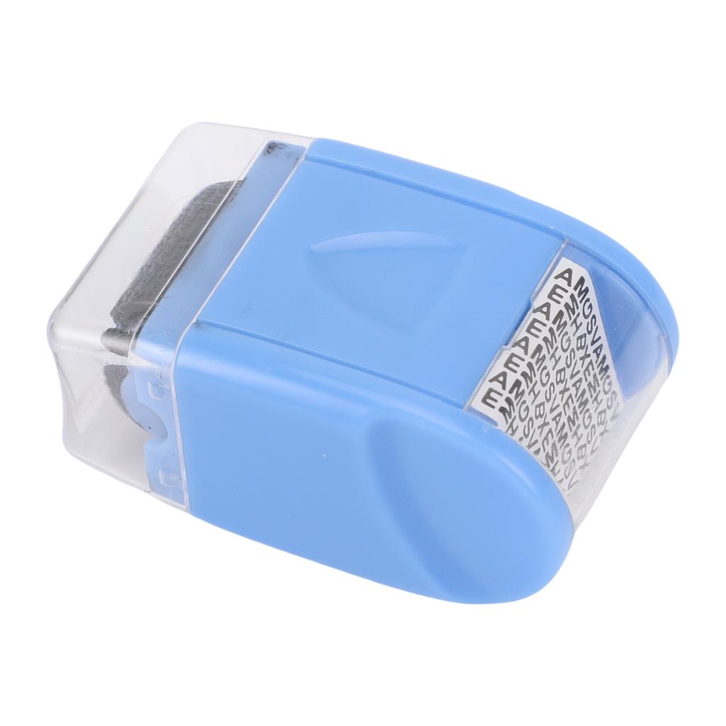 ID Protector Ink Roller Stamp Blue Compact ID Confidential Security Roller for Checks Bank Statements