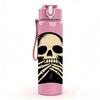1PC Skeleton Hand Skull Bust 750ml Color Plastic Sports Water Bottle Leakproof Flip Straw Lid For Sports Office Home Use