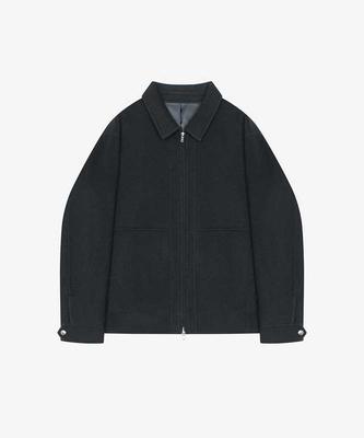 Sieg Wool Zip-Up Jumper Black (Pjmax6060)