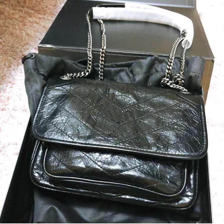2024 Retro Chain Leather Messenger Bag - Women's Casual Crossbody Shoulder Bag