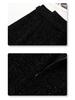 Women's Black Wool A-line Midi Skirt with Irregular Hem for Autumn/Winter 2024