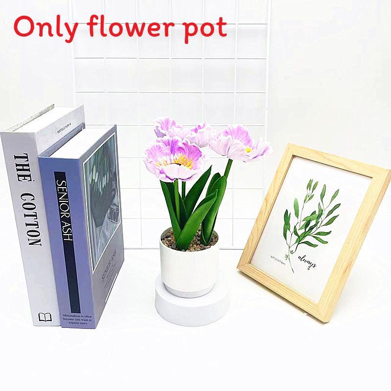 Multicolor Simulation Corn Poppy Potted Artificial Flower Ornament Desktop