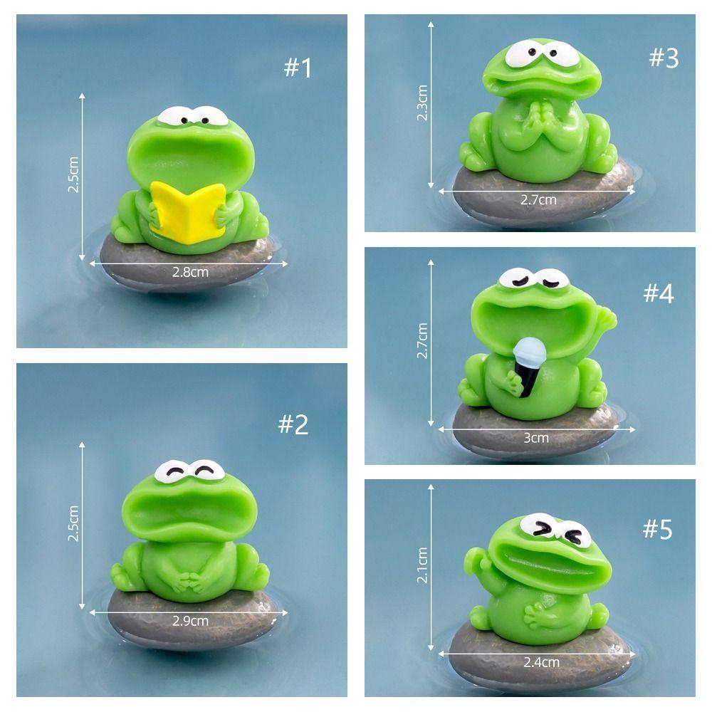 Cartoon Big Mouth Frogs Statue Cute Mini Frogs Ornament Micro Landscape Ornaments