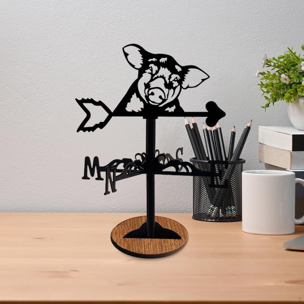 Miniature Weather Vane for Tabletop Use, Garden Decor Item, Iron Wind Direction Tool Outdoors