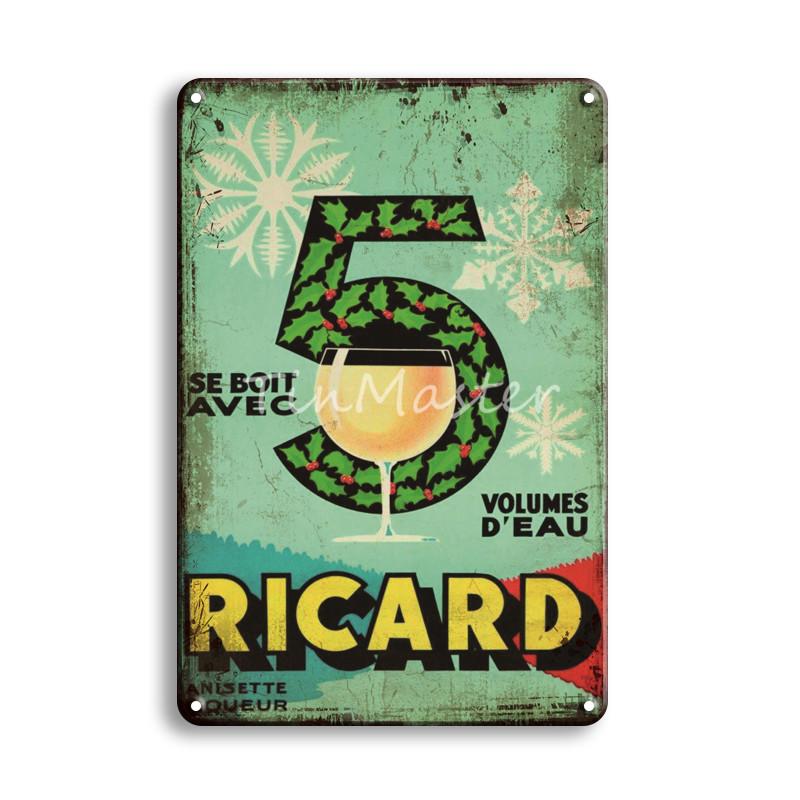 Металлическая жестяная вывеска для пива Ricard, винтажный постер для клуба Гавана, металлические вывески, античный ирландский паб, бар, кафе, кухня, художественный настенный домашний декор