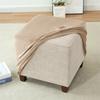 Velvet Ottoman Stool Cover Elastic Square Footstool Covers S/M All-inclusive Footrest Slipcovers for Living Room Housse De Pouf