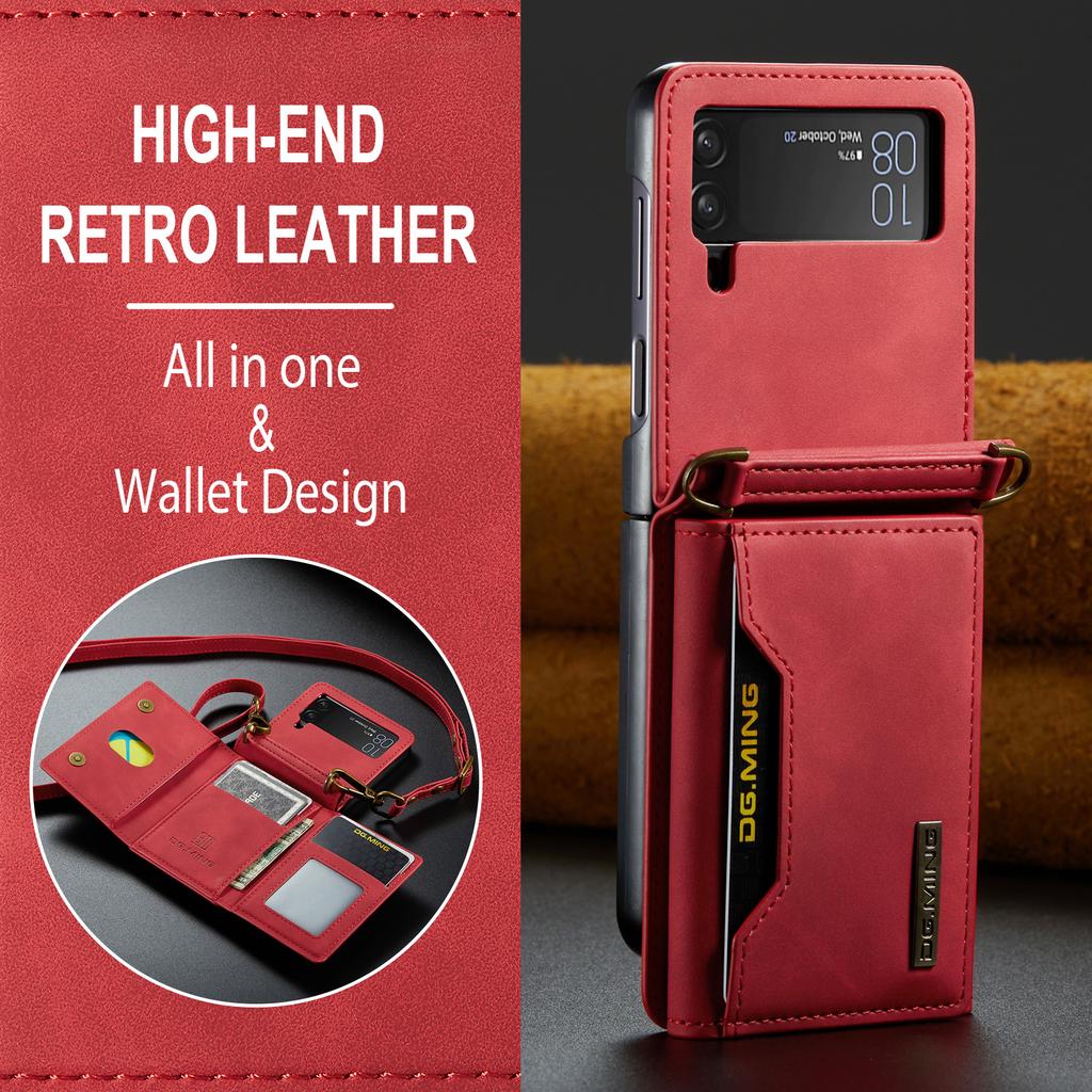 Чехол для мобильного телефона с функцией кошелька для Samsung Galaxy Z Flip 5 4 5G Flip4 Flip5 Flip3 Flip 3, защита от падения, слот для карт, чехол