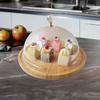 Acrylic Food Cover Clear Multifunction Lightweight Round Plate Protection for Home Kitchen