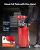 79.5L Waste Oil Drain Tank, Air Operated Portable Oil Drainer with Adjustable Funnel Height, Industrial Fluid Drain Tank with Wheels, Fluid Fuel