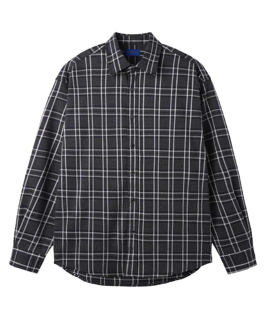 ALVINCLO [De Luxe] Унисекс Полуоверсайз Длинный рукав Клетчатая рубашка Dlx1271 (4 цвета)