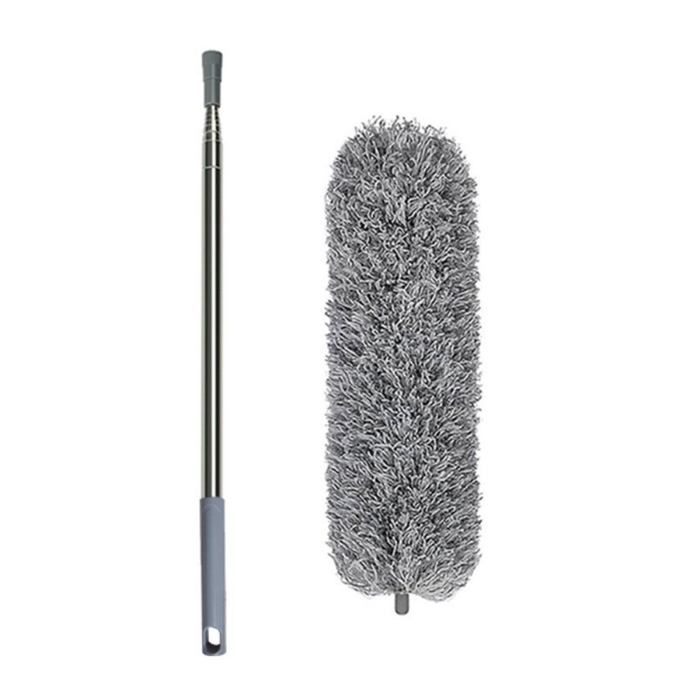 Telescopic Design Chicken Feather Duster Stainless Steel Handle Microfiber Duster  Household Use