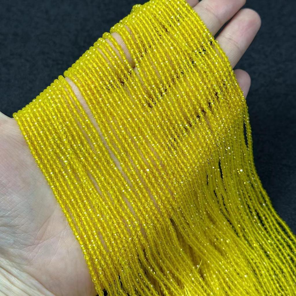 2 мм редкоземельный стеклянный кристалл граненые бусины кисточка ключица цепочка браслет ожерелье аксессуары