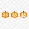 Halloween Transparent Jack O' Lantern Halloween Iron On Heat Transfer Printing Vinyl Patches Sticker for Clothes DIY Appliques Washable Patches