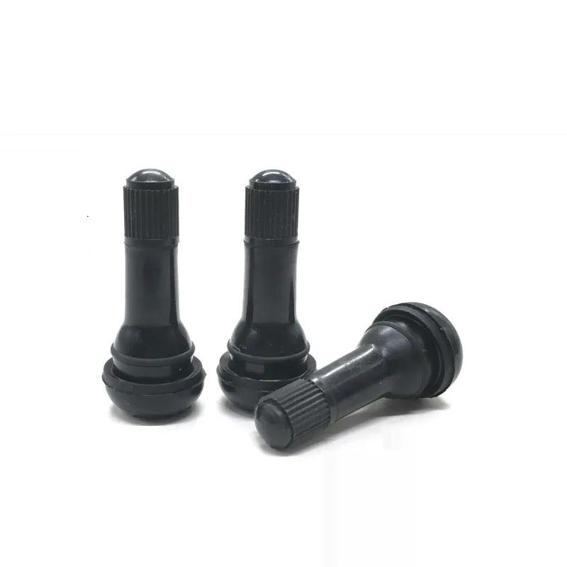 4 шт. TR414 TR413 защелкивающиеся стержни вентилей шин короткие черные резиновые для автомобильных и велосипедных колес, сердечник вентиля из чистой меди