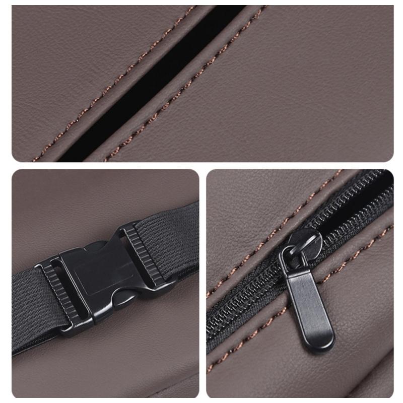 YUPR7 Car Tissue Box Holder Leather Car Armrest Napkin Case Sun Visor Backseat Bag For Alfa Romeo 4C 159 166 Spider Giulia 156 147 GT
