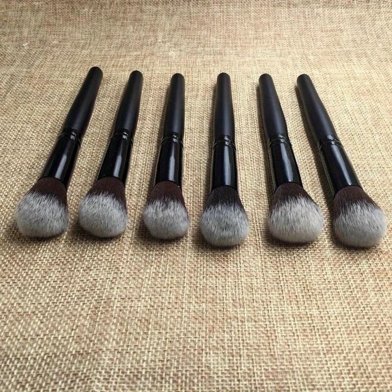 Professional 1 Pcs Black Wooden Handle Beauty Face Brush Foundation Brushes Single Up Brush Tools