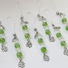 Green Lucky Cell Phone Chain Wrist Strap Four Leaf Lanyard Clover Phone Lanyard  Phone Charm