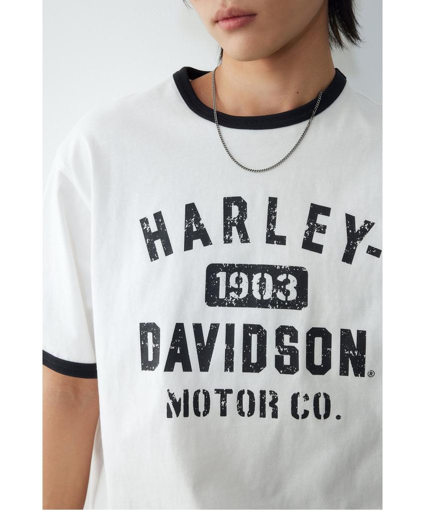 HARLEY-DAVIDSON COLLECTIONS® Футболка-рингер с надписью Harley 1903 _Белый Hh16111058
