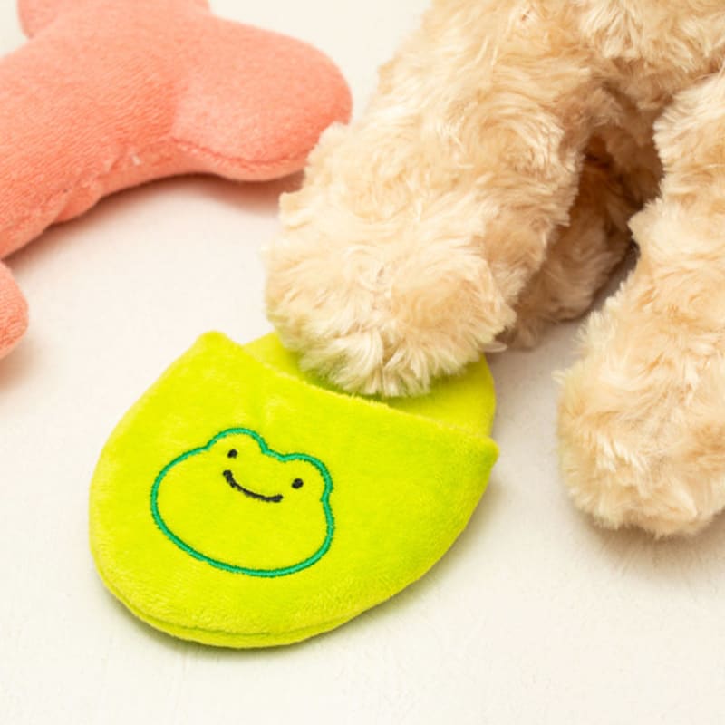 [Питомец] Вышитая игрушка-тапочка Лягушка