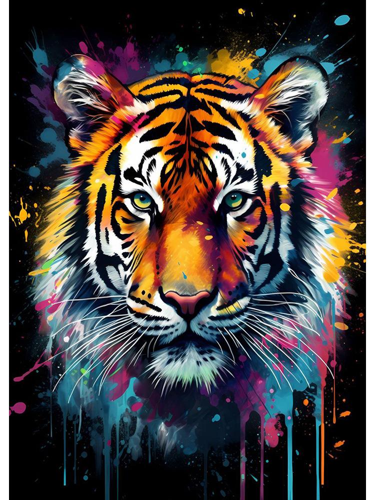 Сурикат Слон Морская Выдра Лев Красочные Животные С Капает Плакат Холст Картина Симпатичные Животные Настенное Искусство Для Комнаты Домашний Декор