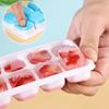 14 Cube Easy Release Silicone Ice Tray Mold with Lid for Refreshing Drinks
