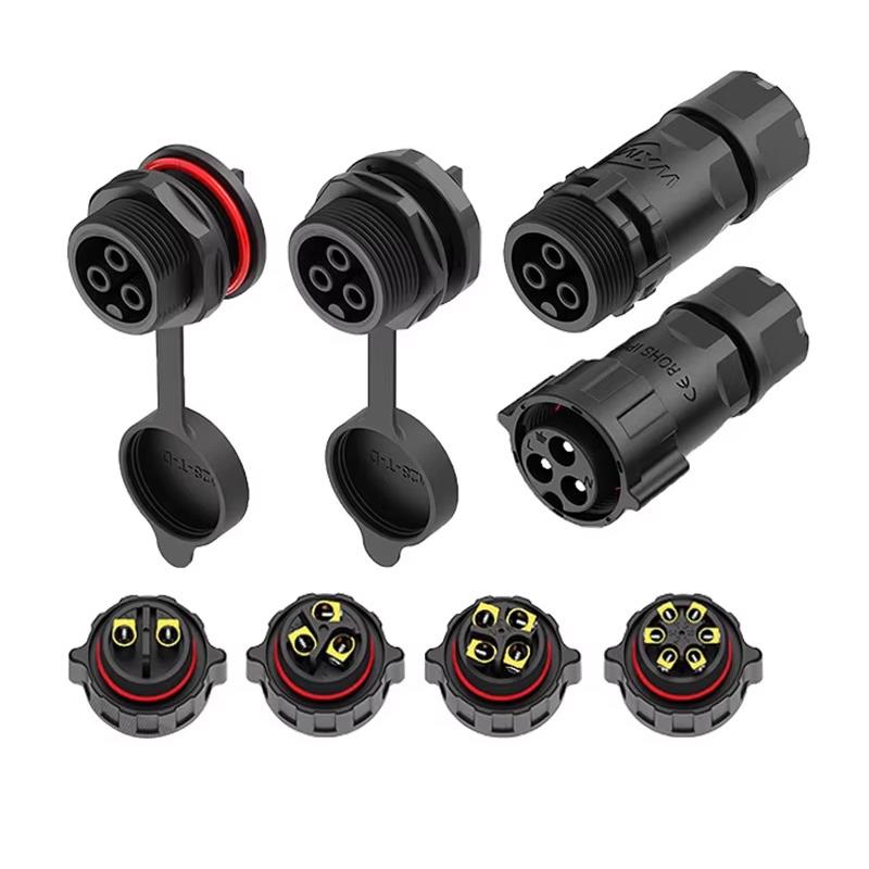M28 Docking/Panel Type Industrial Grade Waterproof Aviation Plug 2/3/4/5/6pin Solderless/Welding Connectors m28 25A/35A/50A 300V