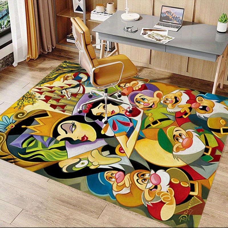Snow White Story Artwork Carpet for Playroom Bedroom Living Room Sofa Home Decor,kids Game Area Rug Non-slip Floor Mat