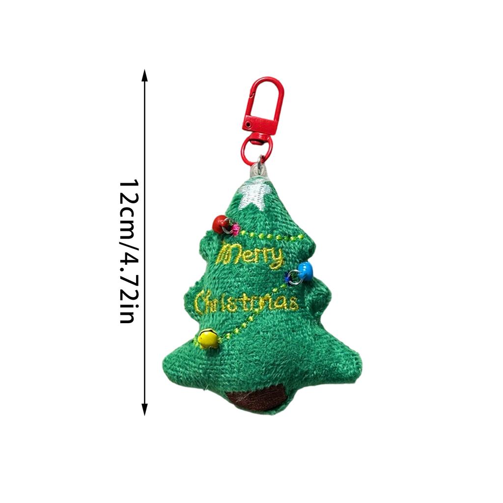 Christmas Tree Plush Keychain Pendant, Cute Little Bell Christmas Gift, Bag Pendant Student Backpack Holiday Accessories