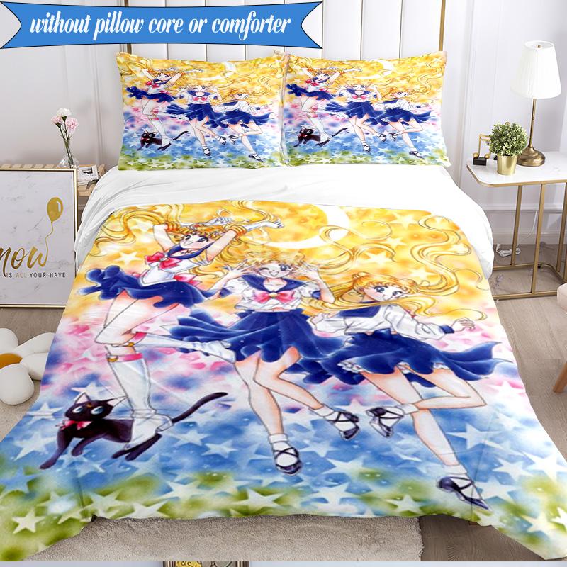 Moonlit Dance Of Love 3pcs K-pop music group Bedding set,Ideal for Bedroom, Dormitory,Including Duvet Cover And 2pcs Pillowcases,Fan gifts