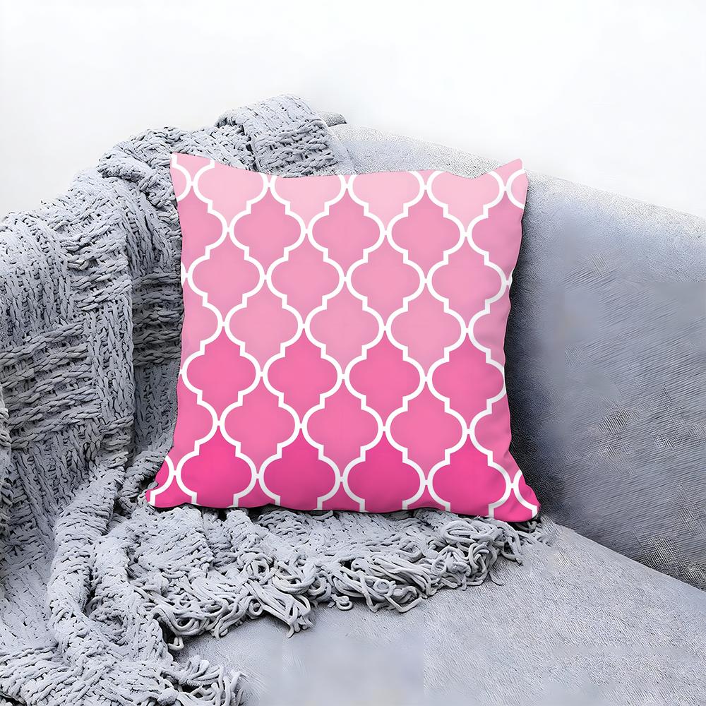 Boho Moroccan Pattern Style Cushion Cover Premium Comfort Reversible Pillow Cove Two in One Design for Any Room Car Interior