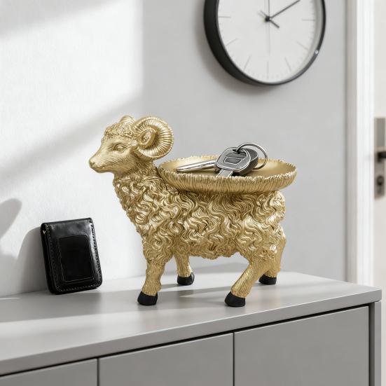 Поддон Орнамент Ключи Лоток для Мелких Предметов Дизайн Овечки Смола Органайзер для Ключей Универсальный Дом