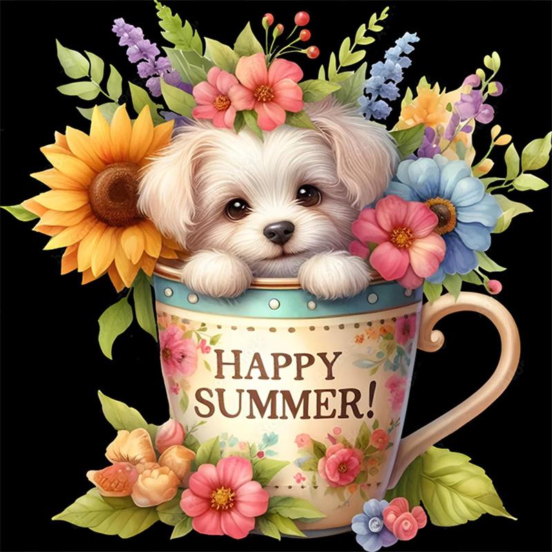 DIY алмазная живопись милые животные набор для вышивки крестом мозаика искусство алмазная живопись полный круг/квадратный алмаз украшение дома