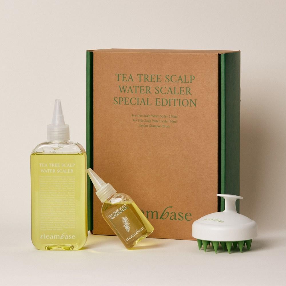 Steam Base Oil Improvement/crown Odor Care Tea Tree Water Scalp Scaler 3-piece Set, 1 Set
