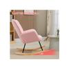 Кресло-качалка - MUVOE - Имитация овчины - Розовый - Грузоподъемность 120 кг - Элегантный